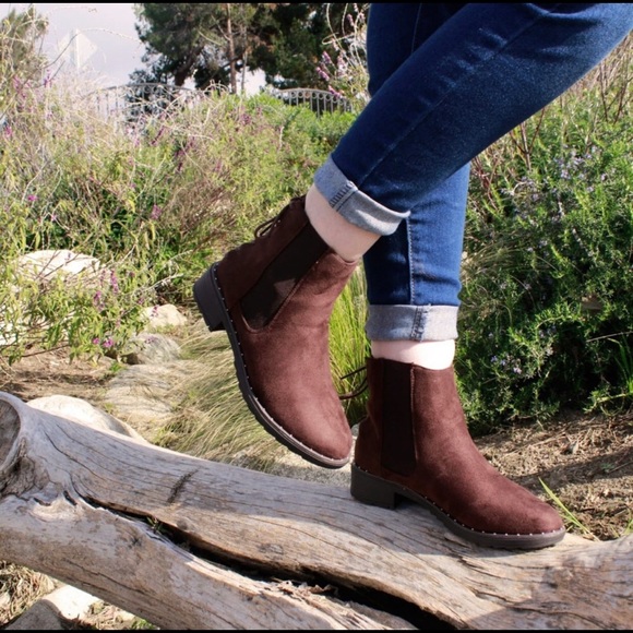 Brown Back Lace-Up Bootie - Picture 4 of 4